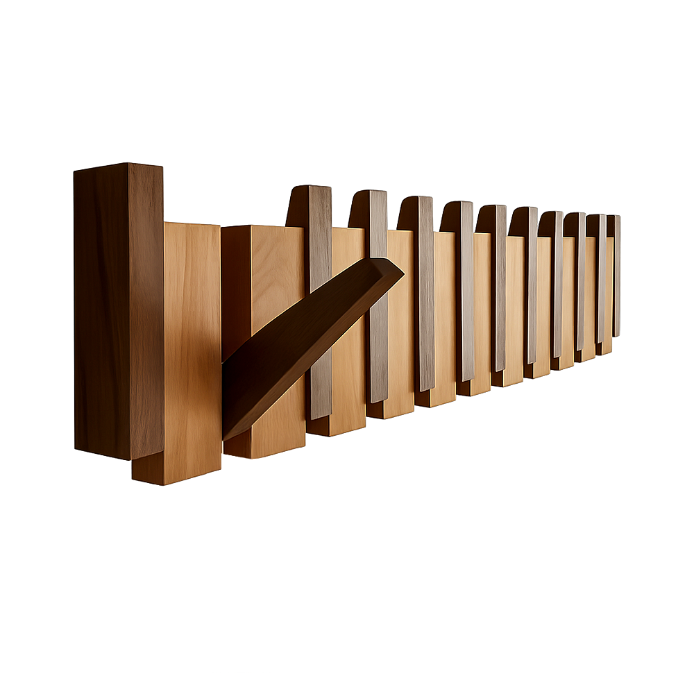 Handmade Wooden Coat Rack