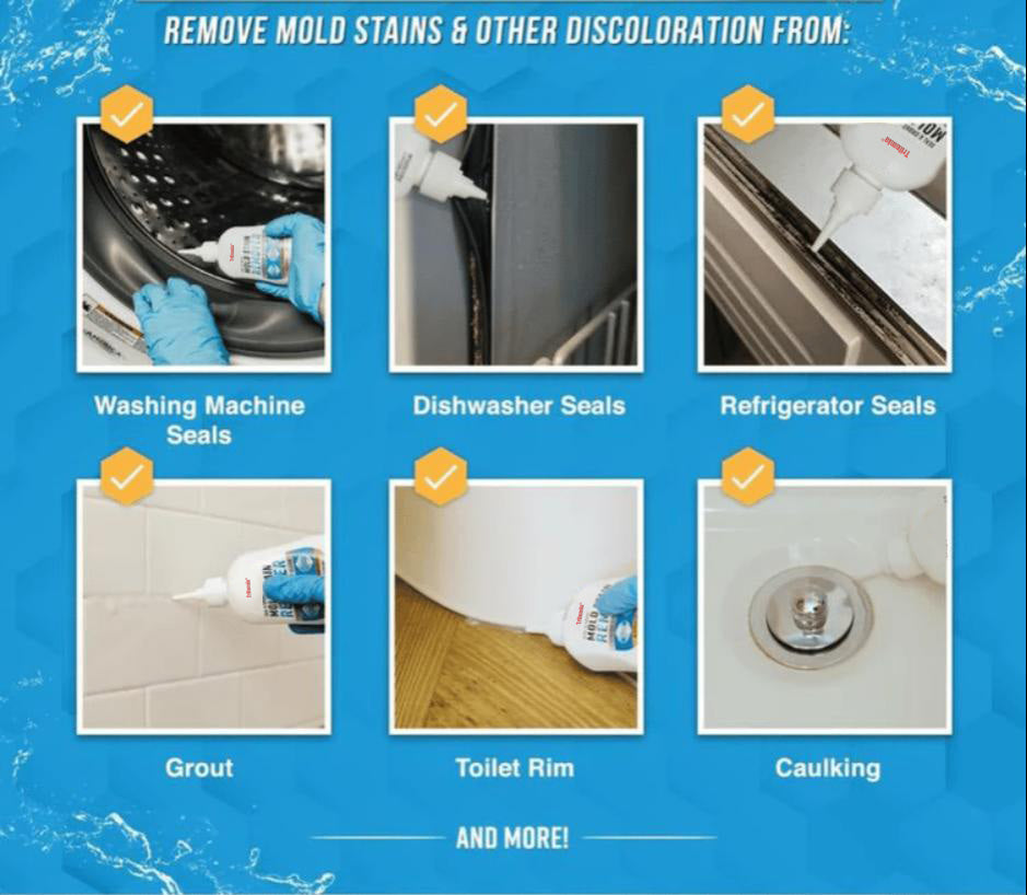 🏠 Trilumia® Mold Removal Gel💦Heavy Duty Formula, Multi-Surface Cleaner & Works on Shower & Tile