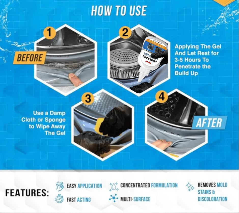 🏠 Trilumia® Mold Removal Gel💦Heavy Duty Formula, Multi-Surface Cleaner & Works on Shower & Tile