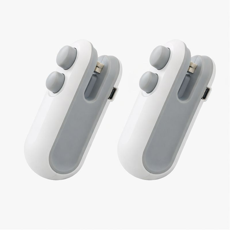 KUBOZN®  2-in-1 Mini Bag Sealer & Cutter | USB Rechargeable Heat Sealer