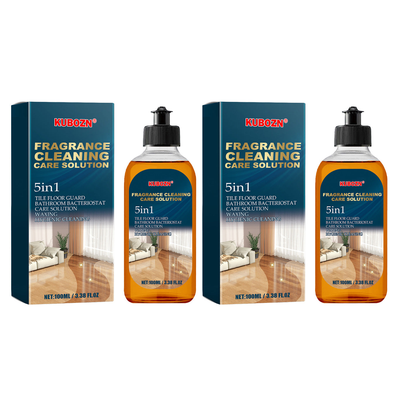 KUBOZN® 5-in-1 Floor Cleaner - Fast-Drying, Antibacterial, and Eco-Friendly Solution