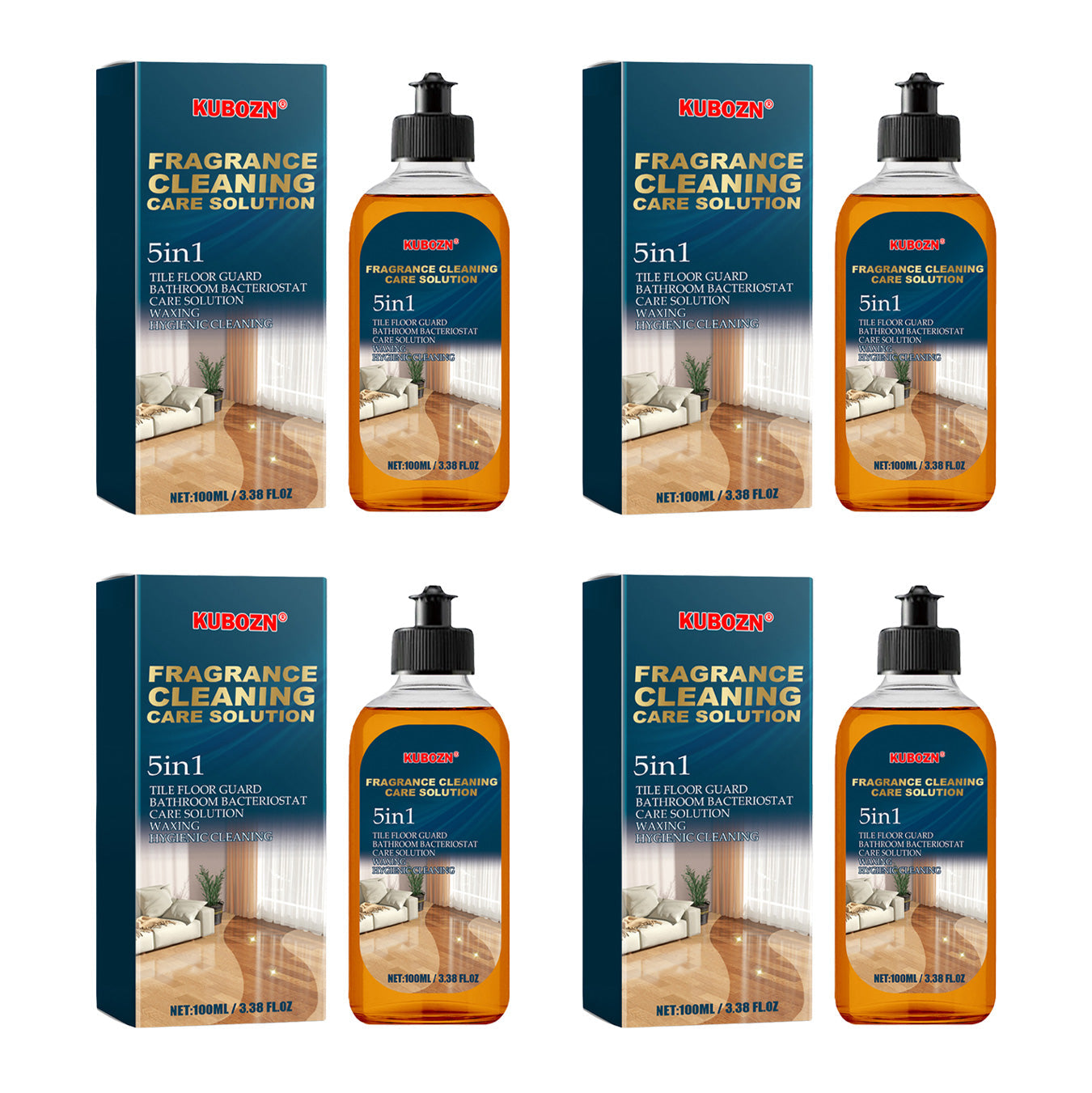 KUBOZN® 5-in-1 Floor Cleaner - Fast-Drying, Antibacterial, and Eco-Friendly Solution