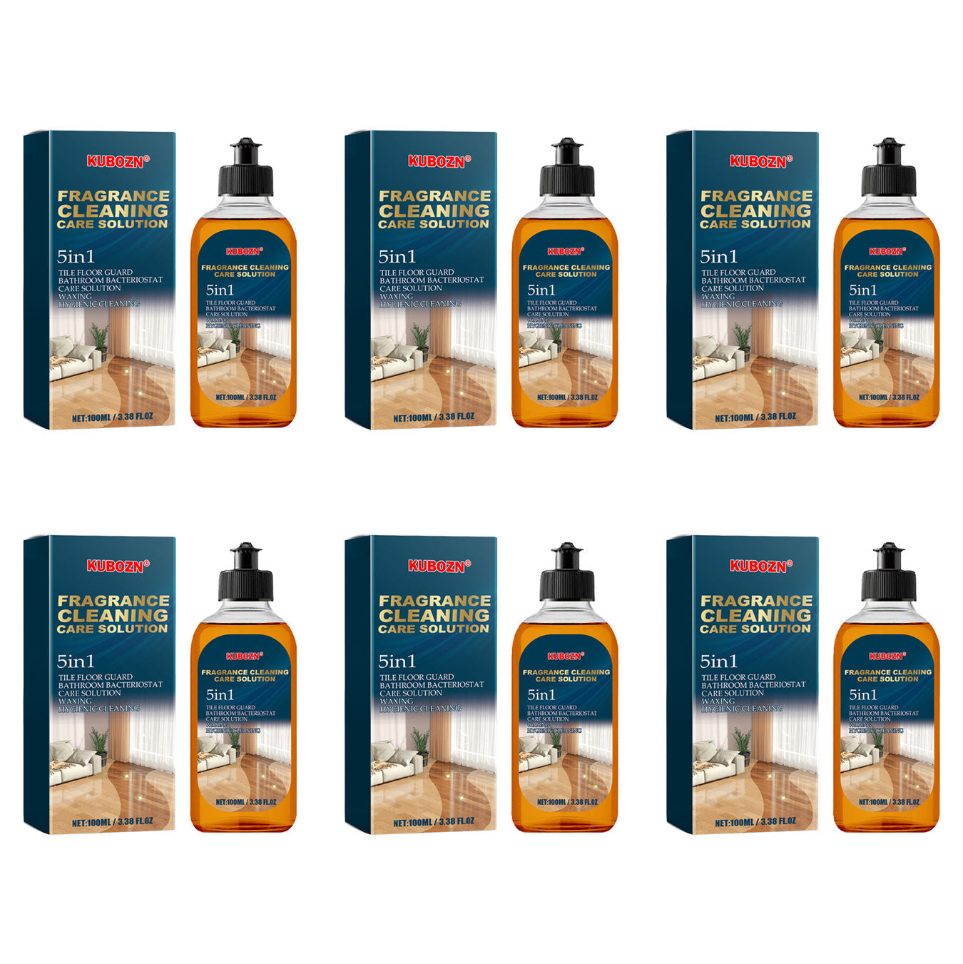 KUBOZN® 5-in-1 Floor Cleaner - Fast-Drying, Antibacterial, and Eco-Friendly Solution