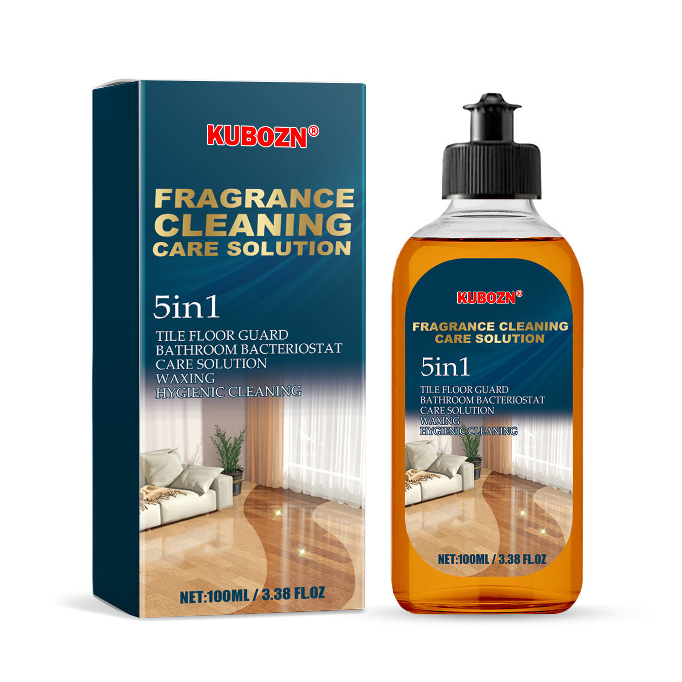 KUBOZN® 5-in-1 Floor Cleaner - Fast-Drying, Antibacterial, and Eco-Friendly Solution