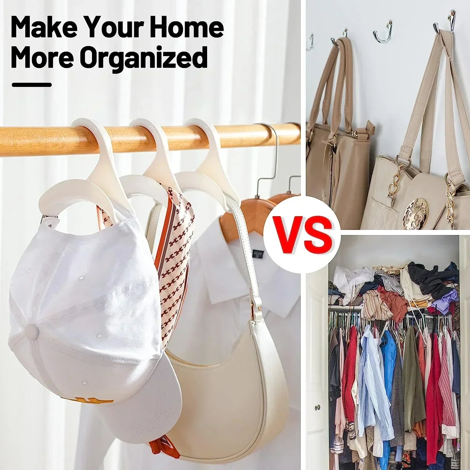 👜KUBOZN® Handbag Organizer with Hooks – Prevents Damage & Keeps Bags in Shape 💼